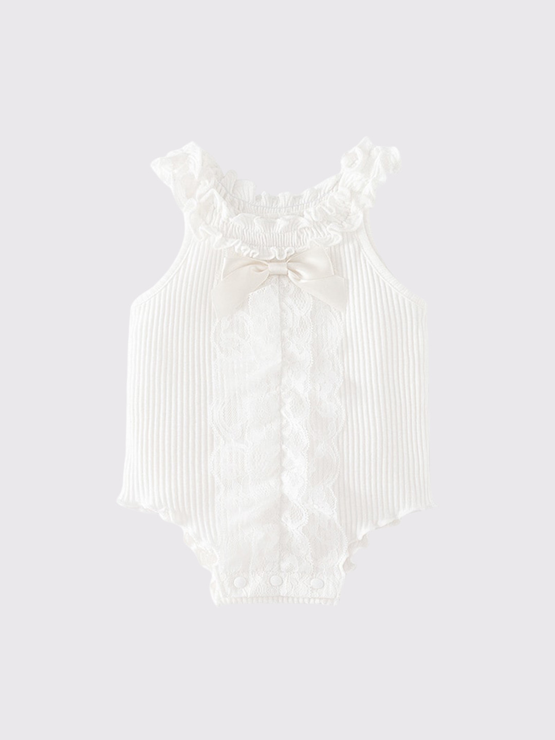 StyleCast Infant Girls White Sleeveless Cotton Bodysuit