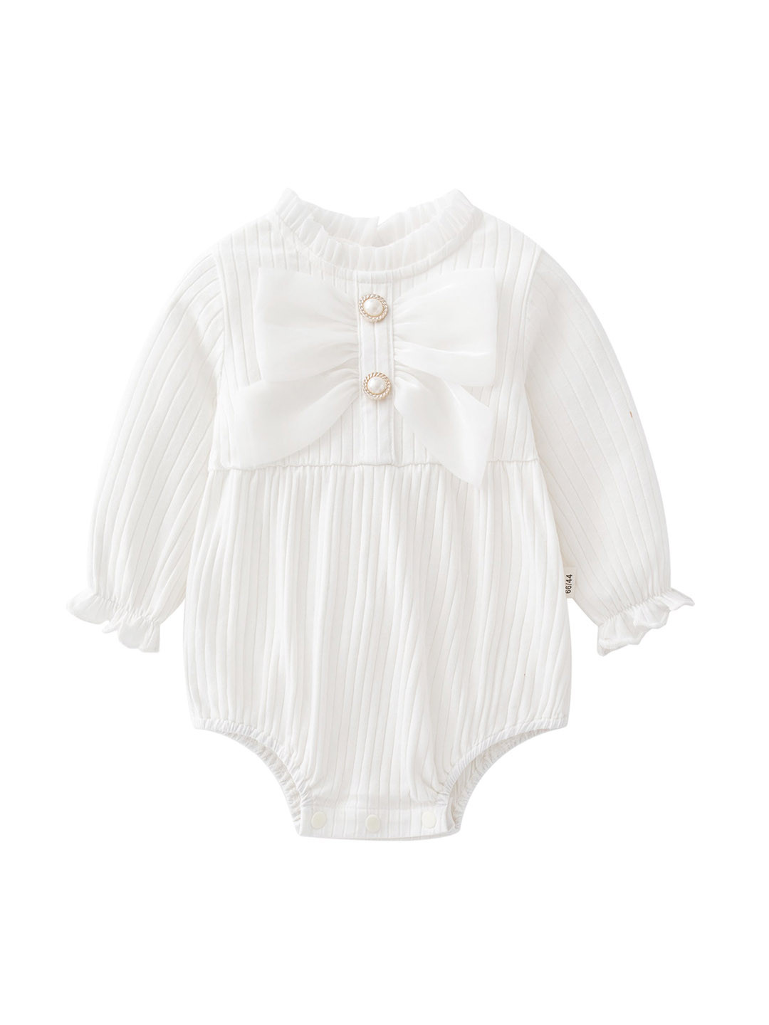 StyleCast Infant Girls White Ribbed Cotton Bodysuit