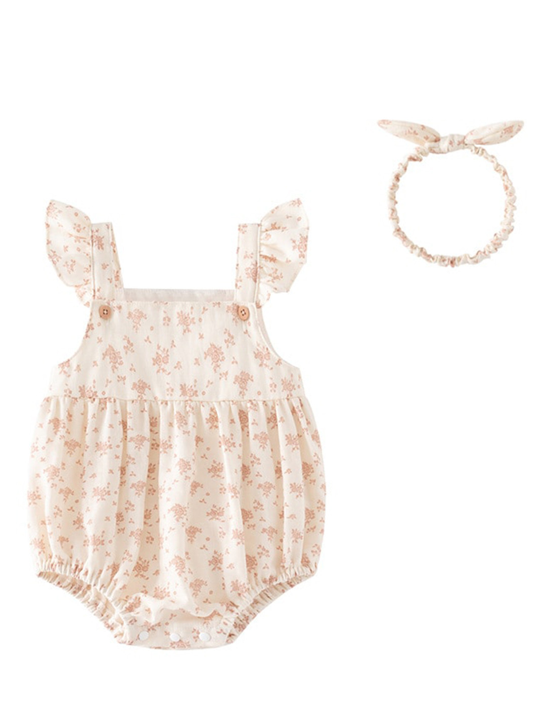 StyleCast Infant Girls White Floral Printed Bodysuit With Headband
