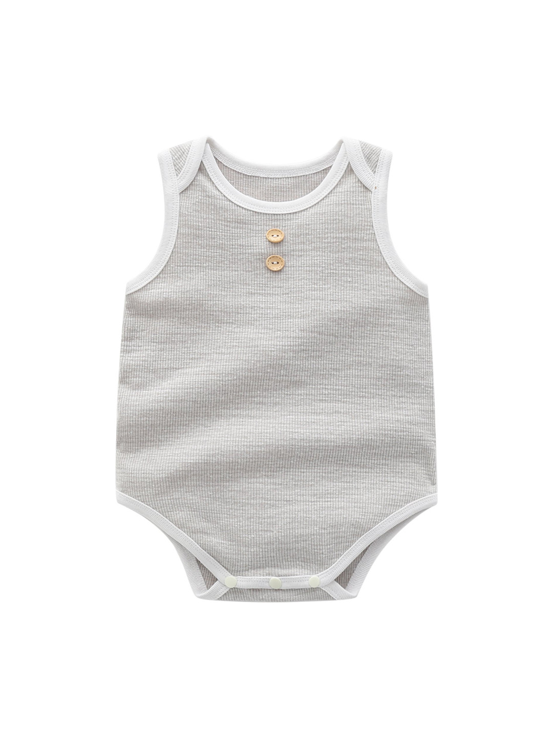 StyleCast Infant Boys Grey Striped Sleeveless Bodysuit