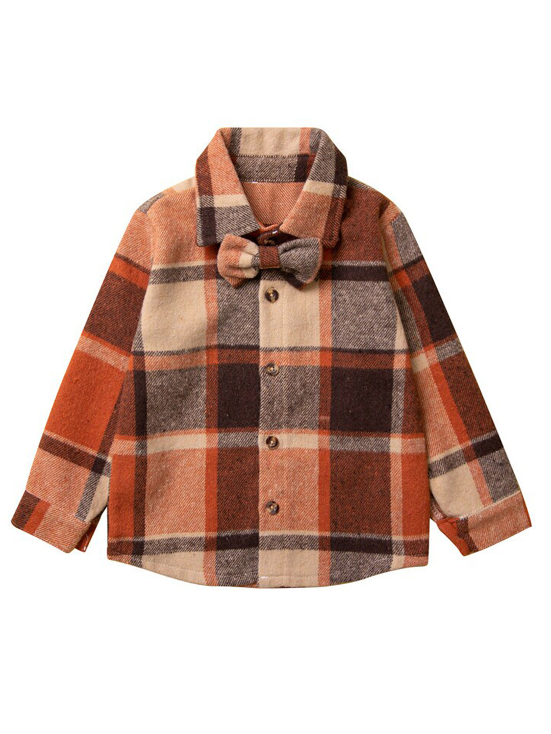StyleCast Infant Boys Brown Tartan Checked Casual Cotton Shirt