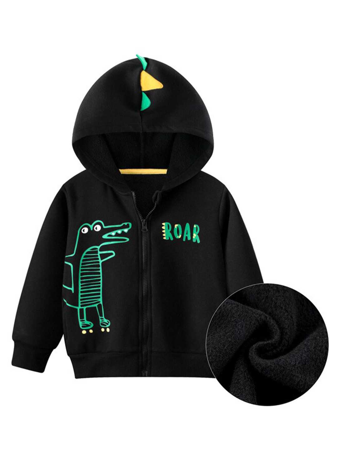 StyleCast Boys Black Graphic Printed Hooded Sweatshirt