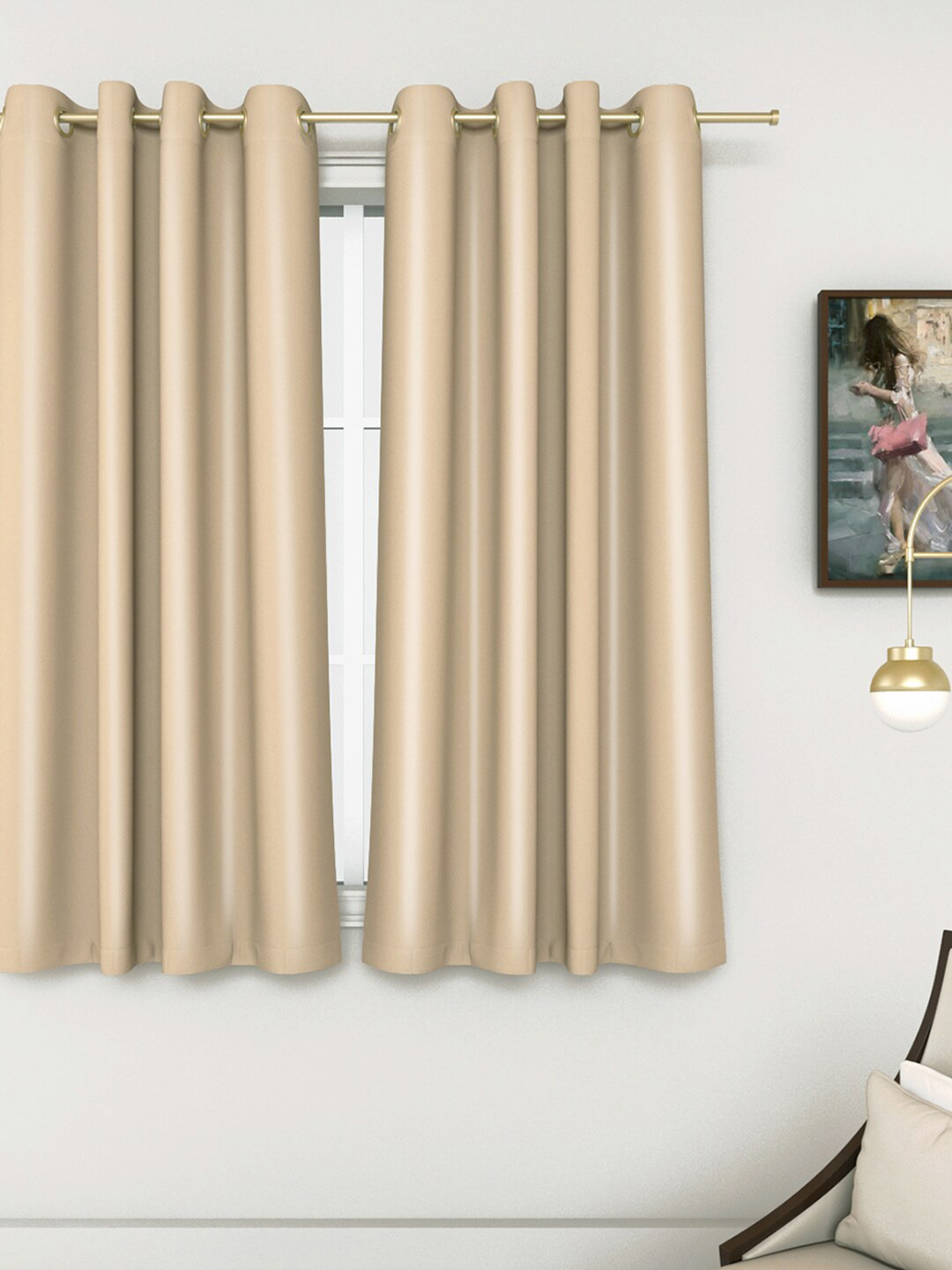 THE CONVERSION Beige Blackout Window Curtain