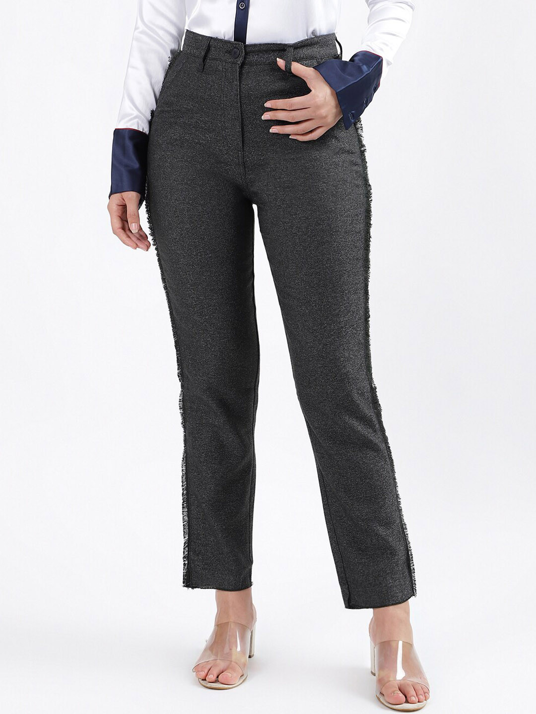 Iconic Women Mid-Rise Formal Trousers