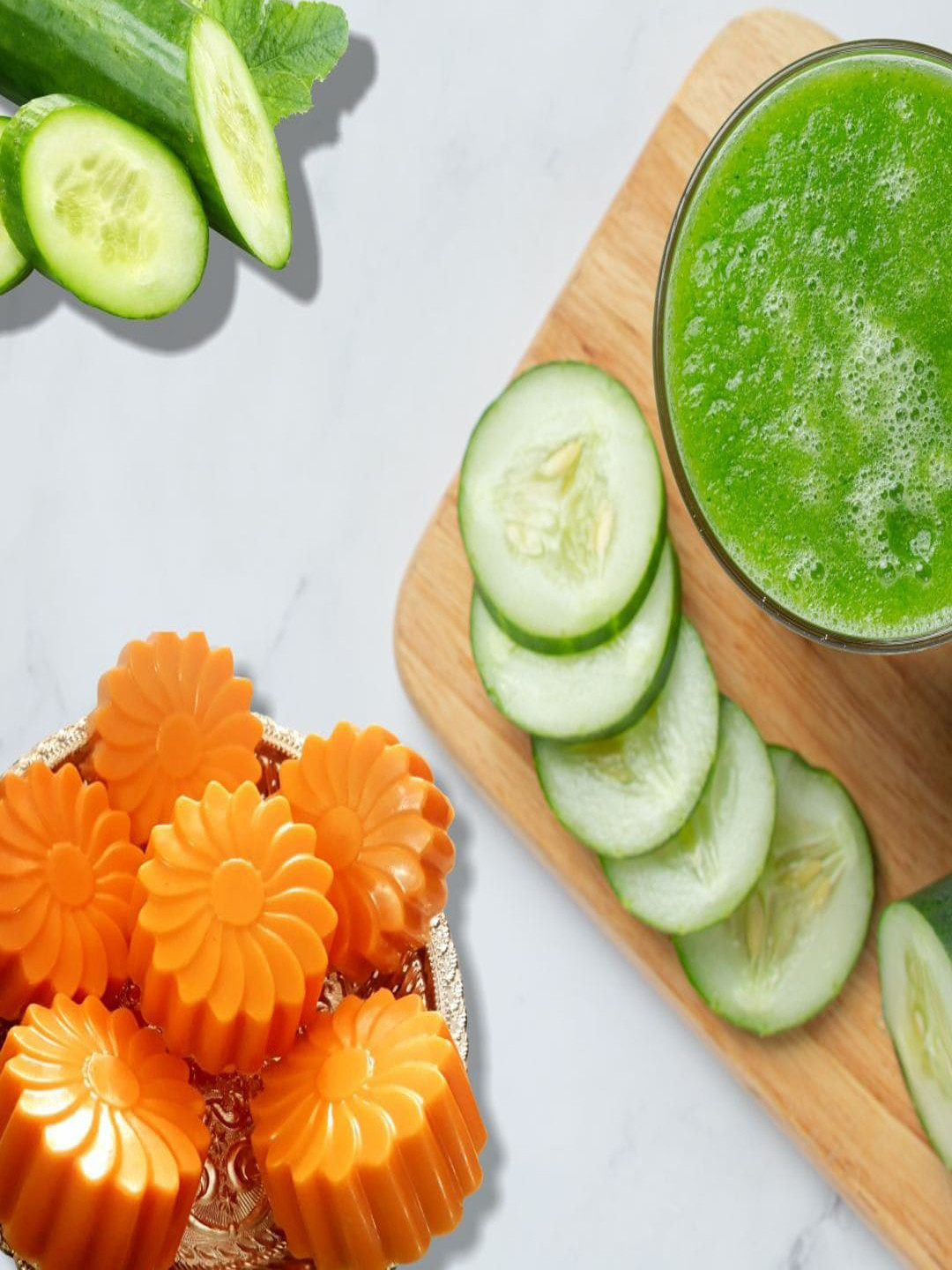 Lush Naturals 3-Pcs Papaya & Cucumber Soap With Almond - 100g Each