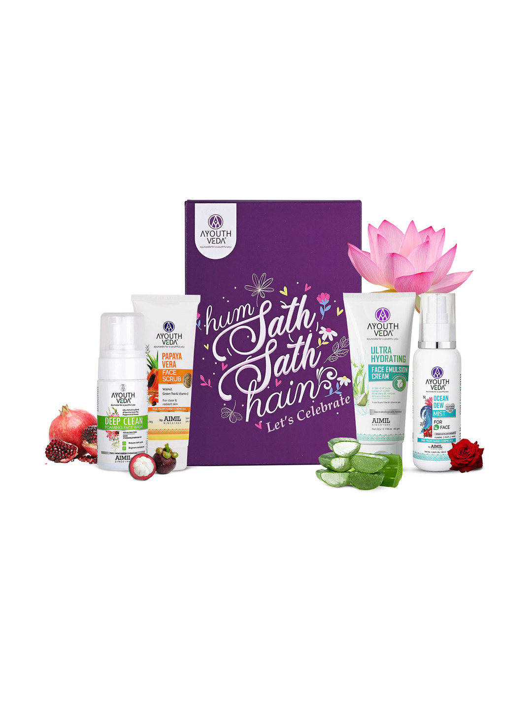 AYOUTHVEDA Set Of 4 Hum Sath Sath Hain Skin Care Gift Set