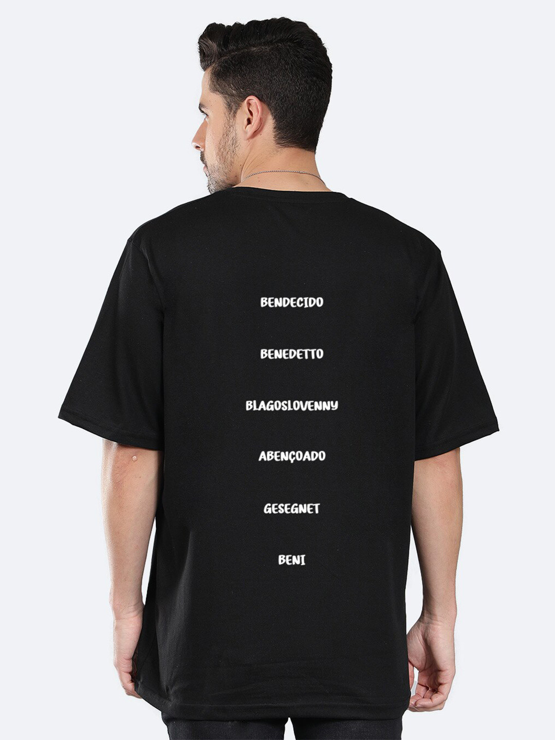 Mad Over Print Blessed Printed Cotton Oversized T-shirt