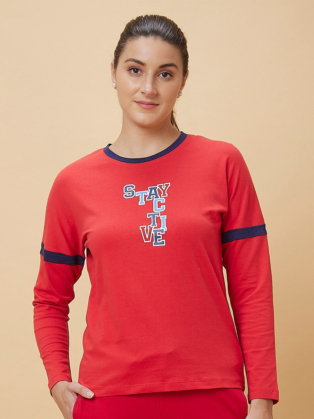 Being Human Typography Printed Extended Sleeves Slim Fit T-shirt