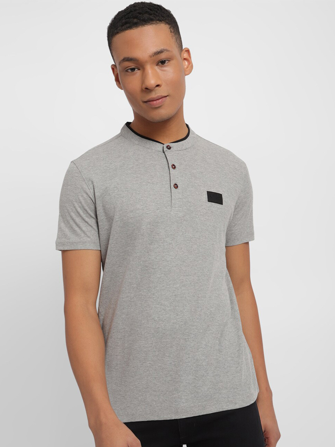 Allen Solly Henley Neck Slim Fit Cotton T-shirt