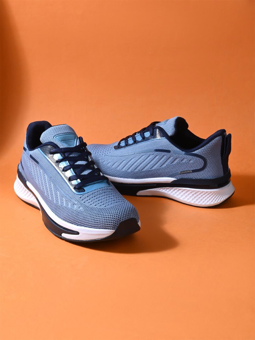 The Roadster Lifestyle Co.Men Blue & Mesh Anti Skid Running Shoes