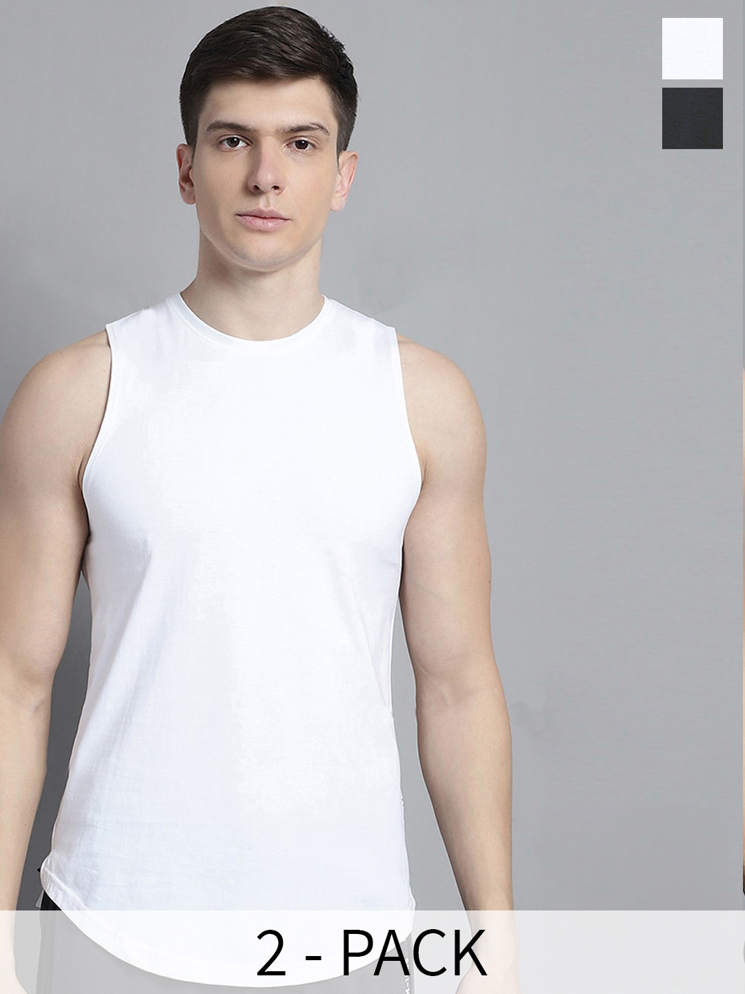 FBAR Pack of 2 Bio-Wash Purre Cotton Innerwear Vests FB-AE-02-17-S