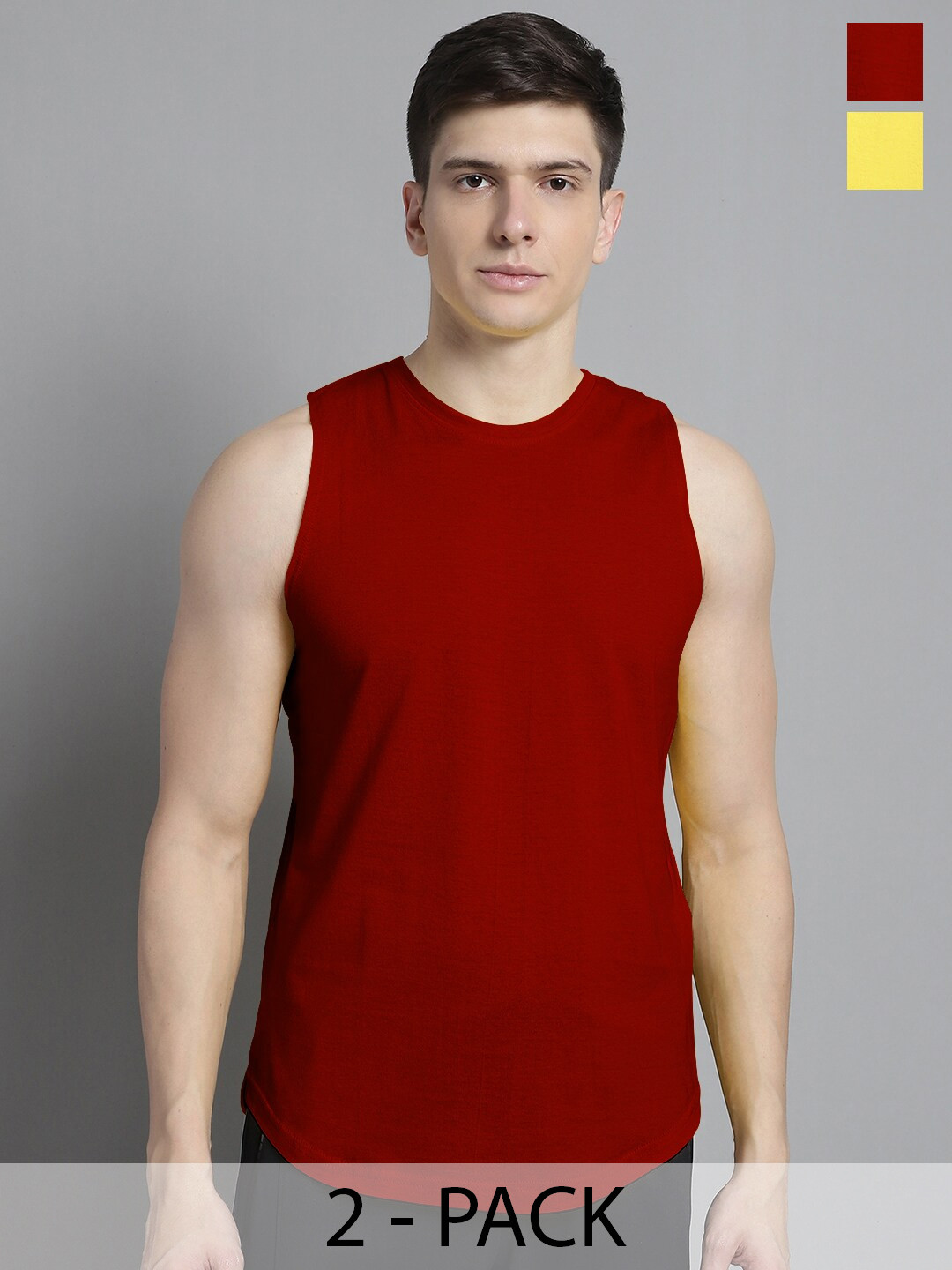 FBAR Pack Of 2 Pure Cotton Innerwear Vests FB-AE-06-14-S