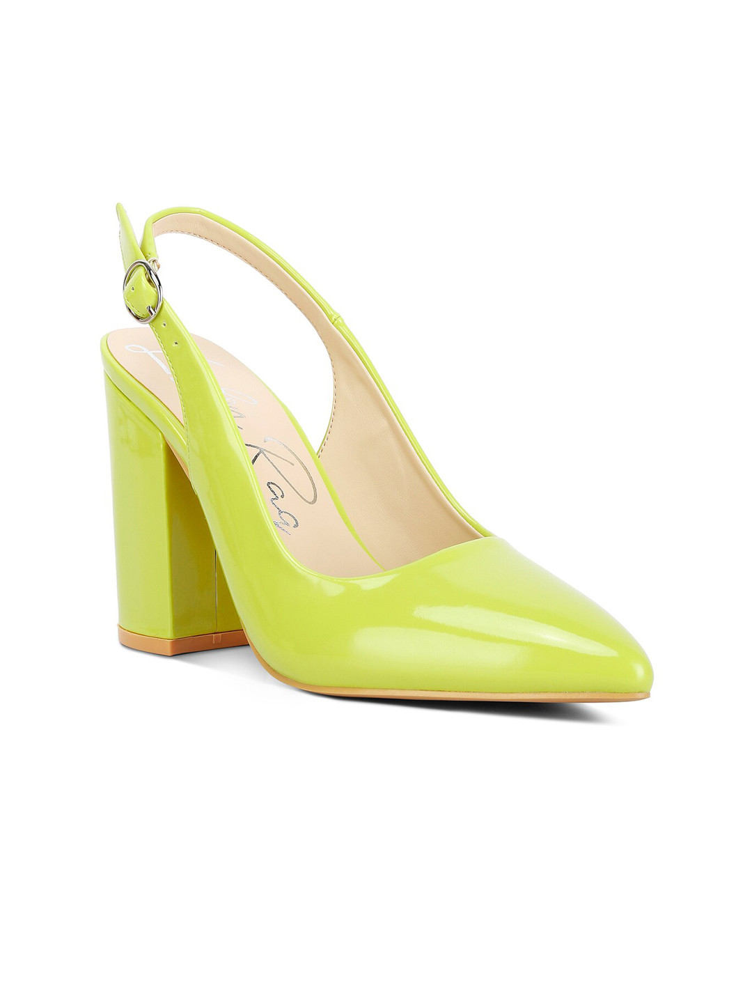 London Rag Dalaney Slingback Block Heel Pumps