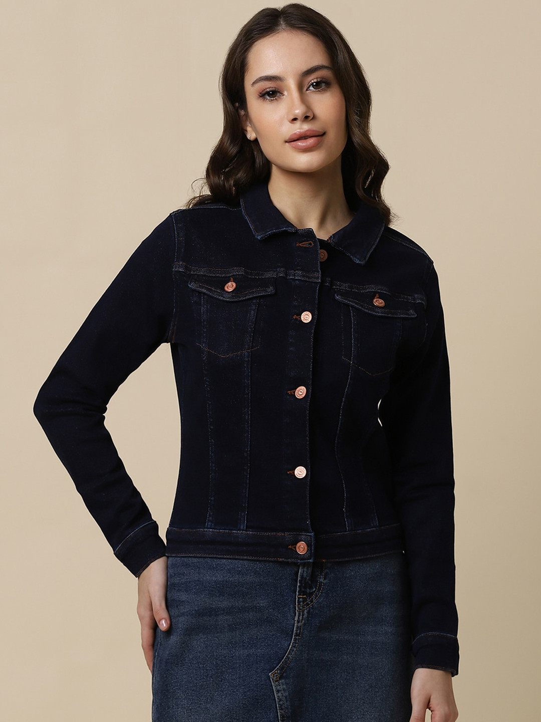 Allen Solly Woman Cotton Denim Jacket