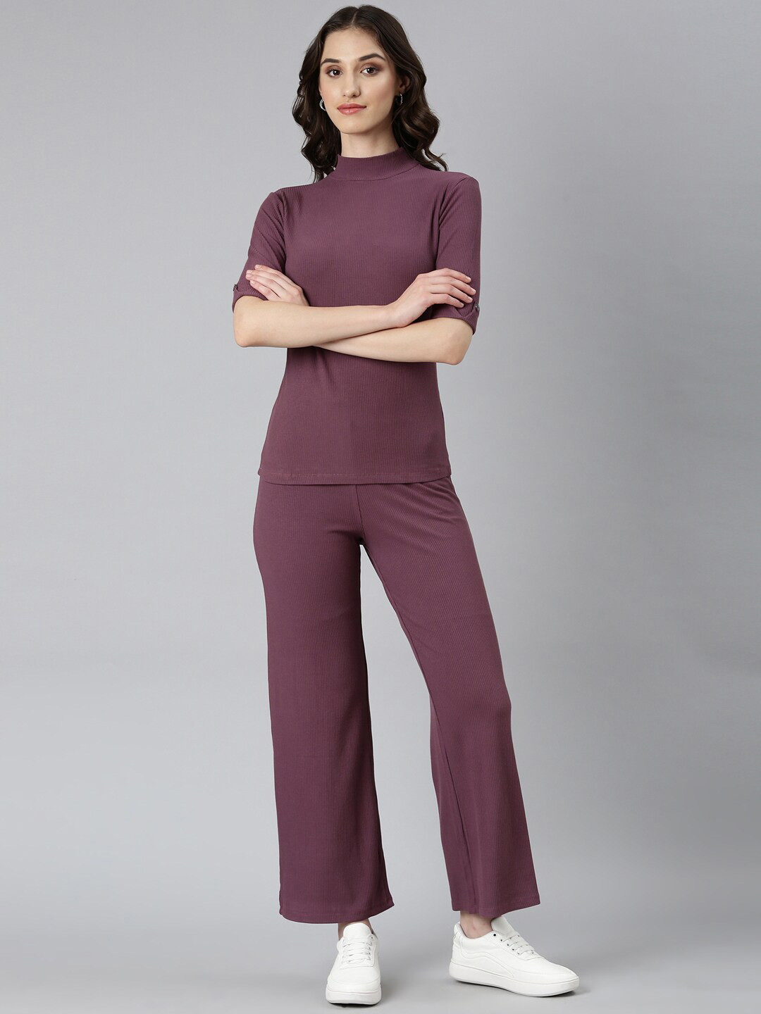 SHOWOFFFF High Neck Knitted Tracksuit