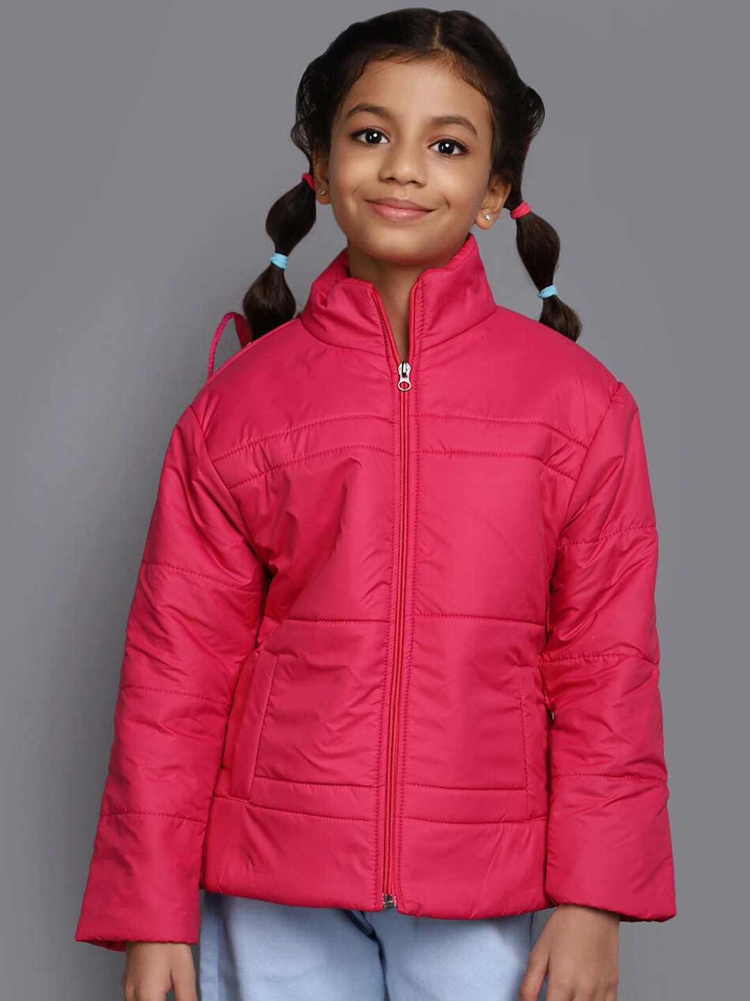 V-Mart Girls Hooded Lightweight Padded Jacket