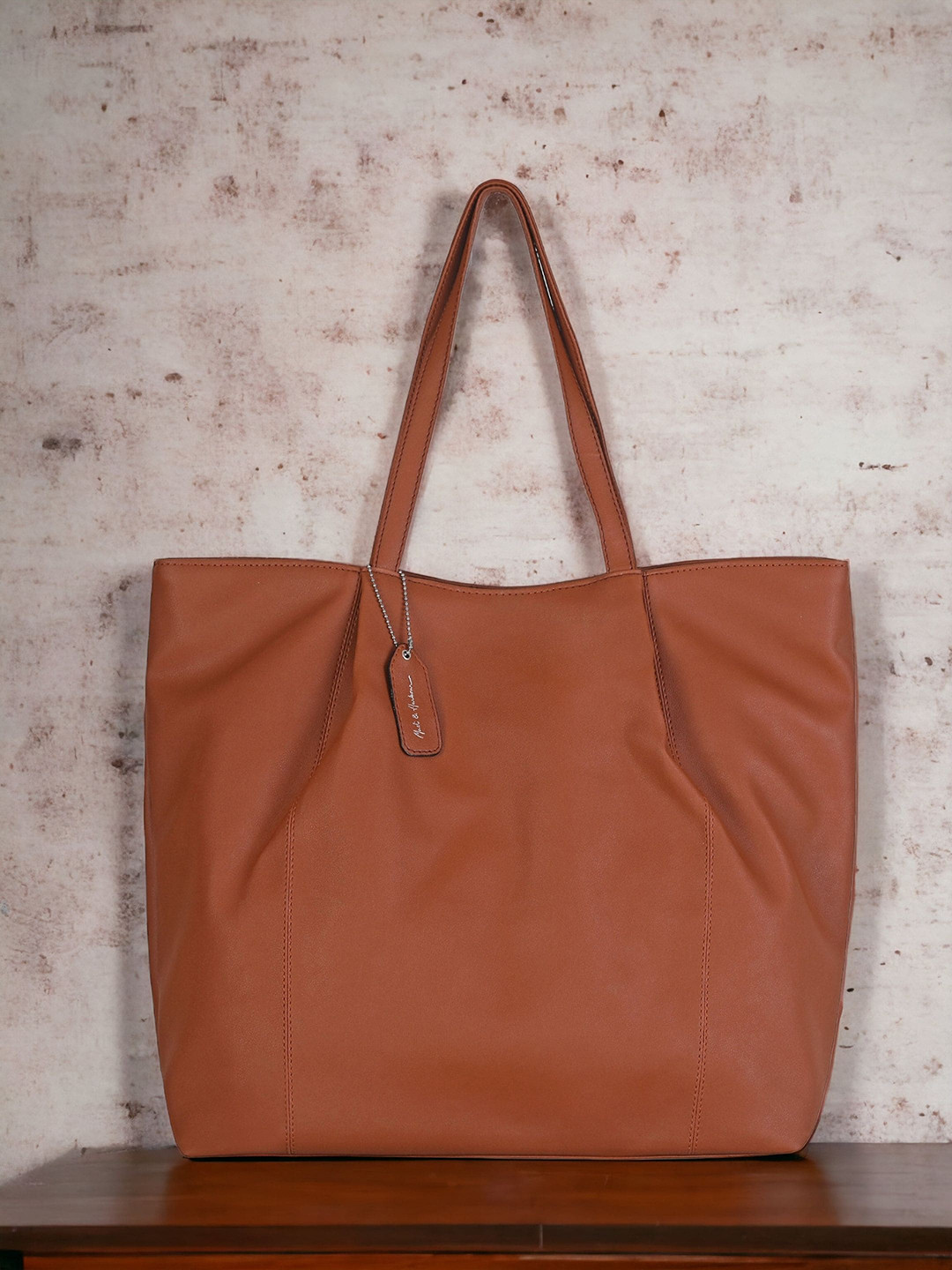 Mast & Harbour Tan Oversized Shopper Shoulder Bag