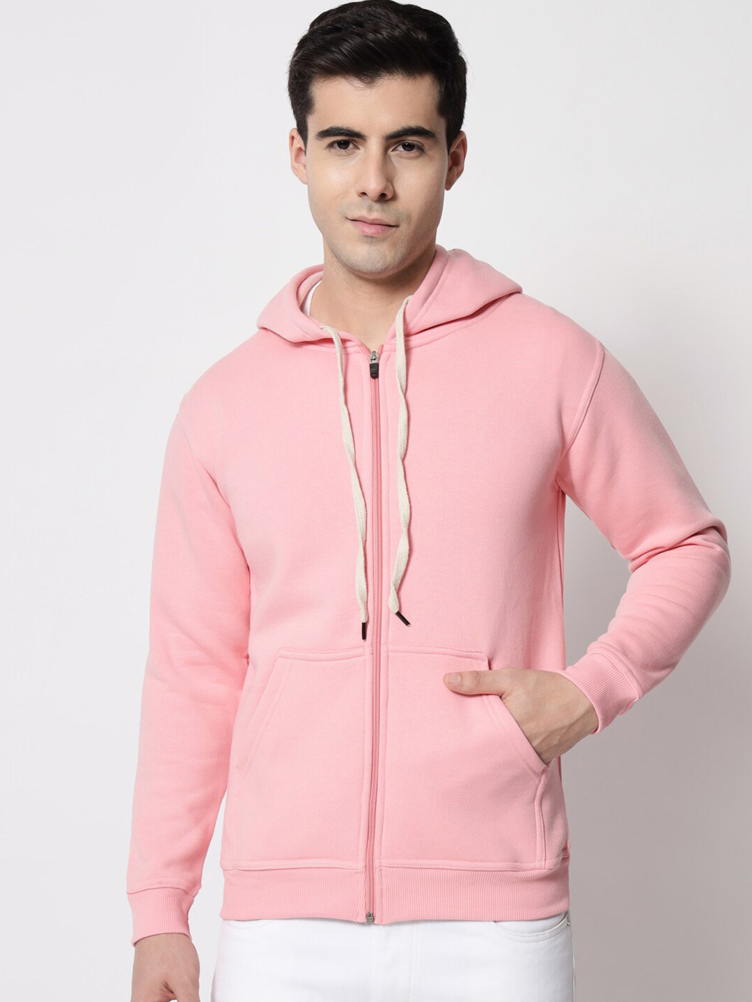 SLOWLORIS Hooded Front Open Sweatshirt