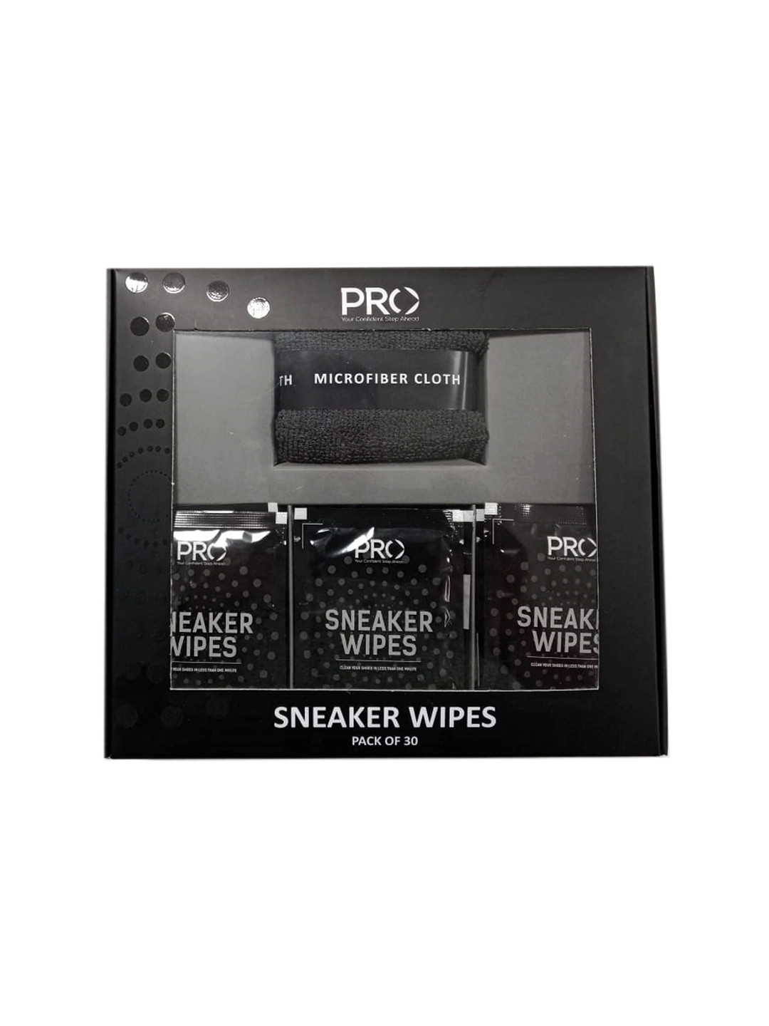 PRO Set Of 30 Sneaker Cleaning Wipes with Microfiber Cloth