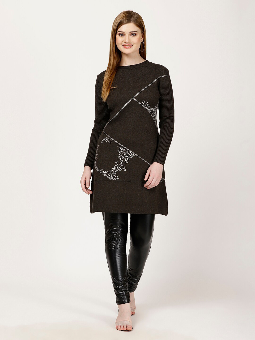 FUTURO Abstract Printed Longline Pullover