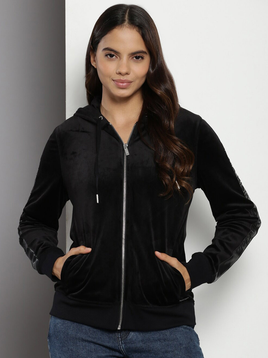 Calvin Klein Hooded Front Open Sweatshirt