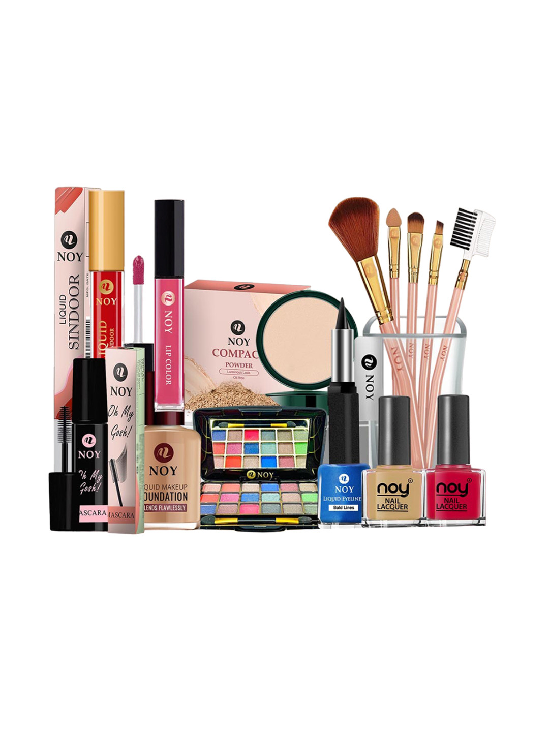 NOY Set Of 15 Festive Makeup Combo - For Bridal Effortless Beauty Captured In Harmony