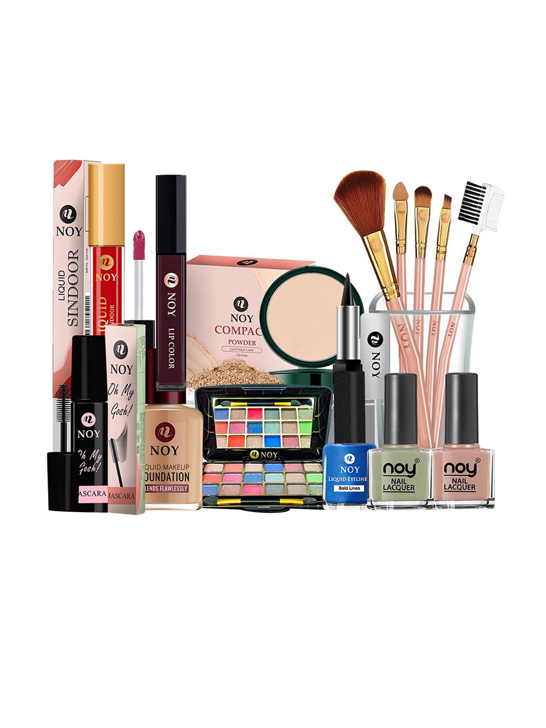 NOY Set Of 15 Bliss Makeup Combo - Perfect Gift Of Beauty Essentials - 1070
