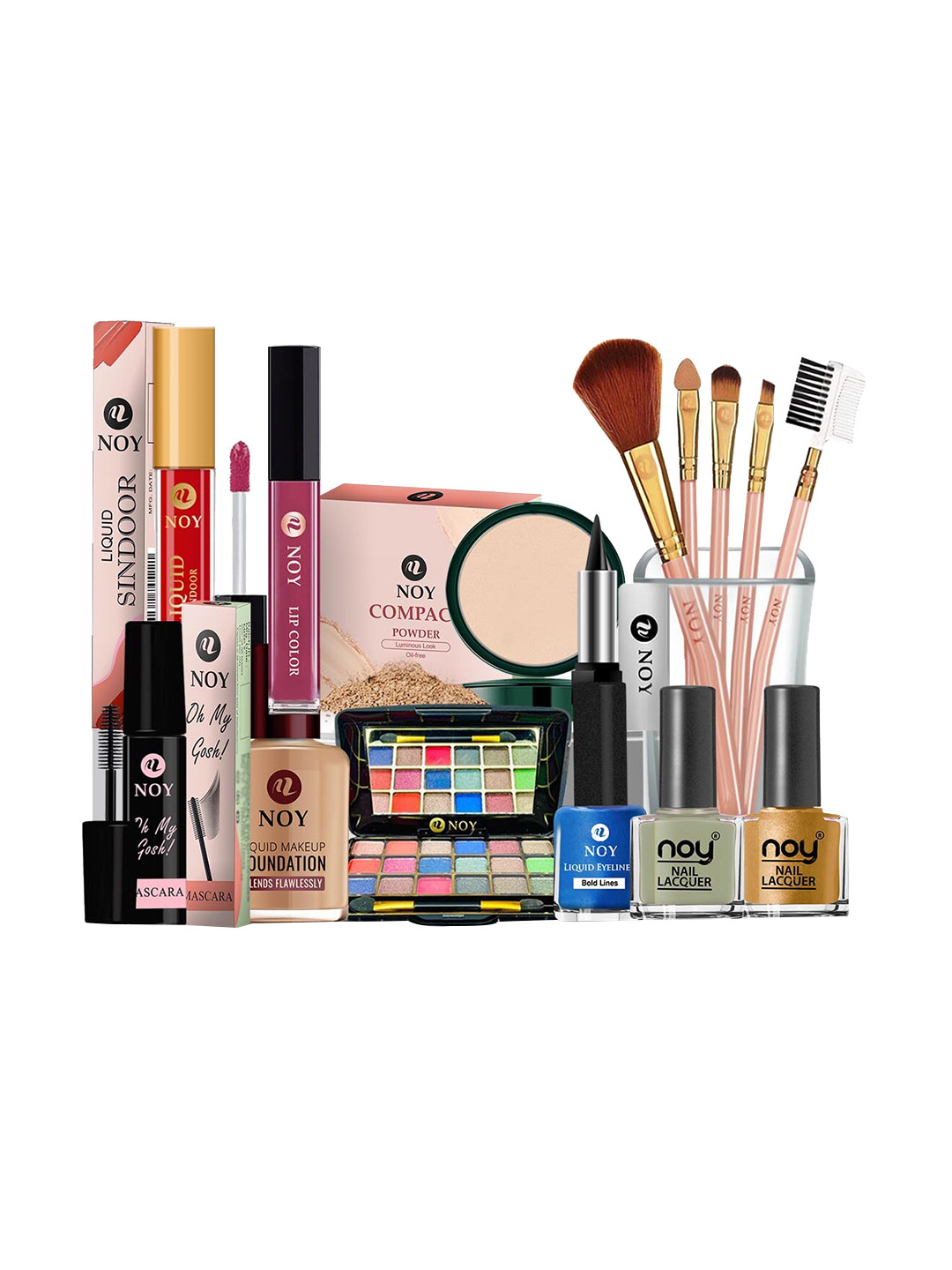 NOY Set Of 15 Makeup Combo - Luxurious Pairing For Exquisite Glamour - 1047