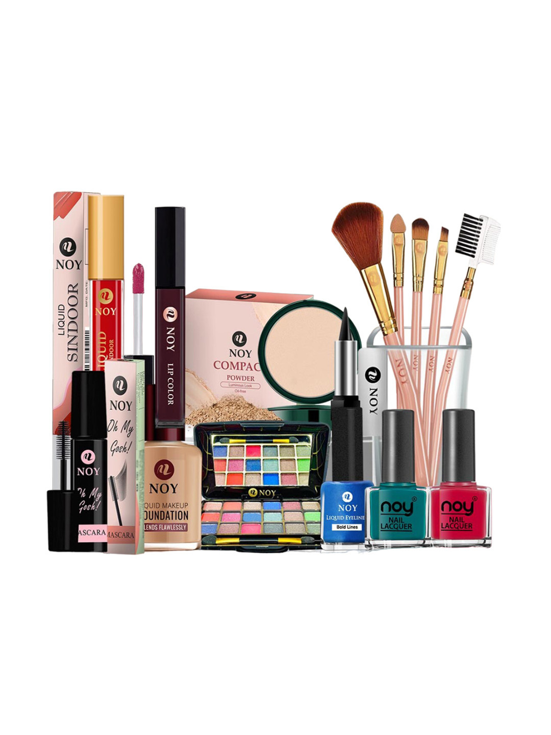 NOY Set Of 15 Bliss Makeup Combo - Perfect Gift Of Beauty Essentials - 854