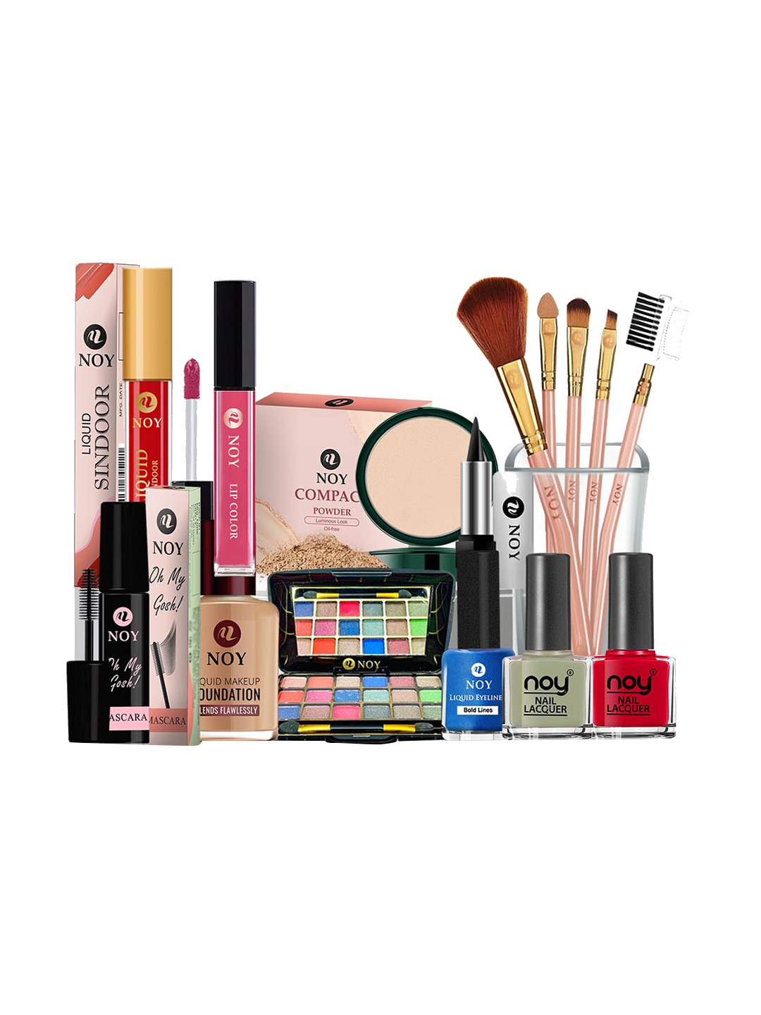 NOY Set Of 15 Bliss Makeup Combo - Perfect Match For Flawless Looks - 1035