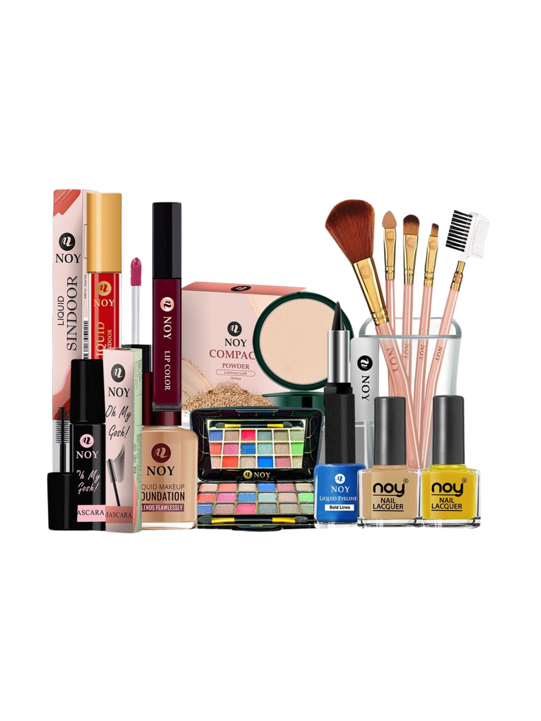 NOY 15Pcs Smudge Free Professional Blend Makeup Combo - Combo No. 648