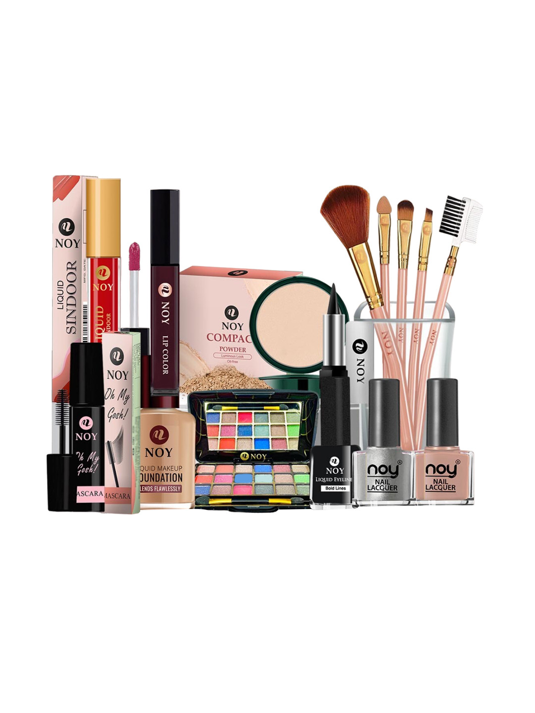 NOY 15Pcs Luxurious Pairing Makeup Combo - For Exquisite Glamour - Combo No. 615