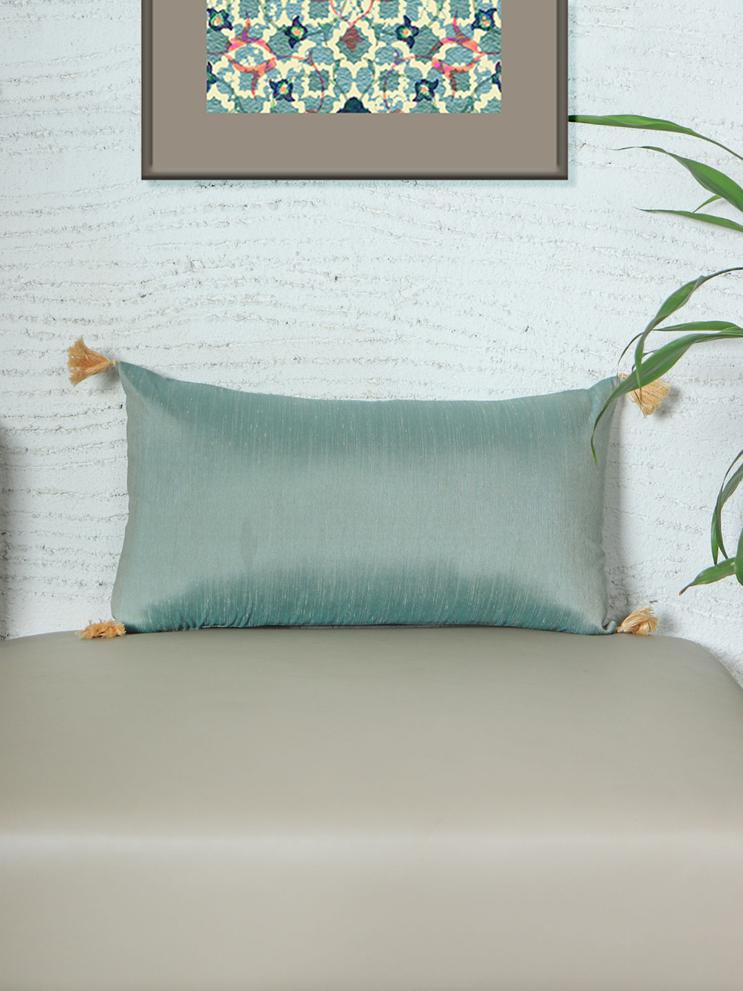 ZEBA Green Rectangle Cushion Cover