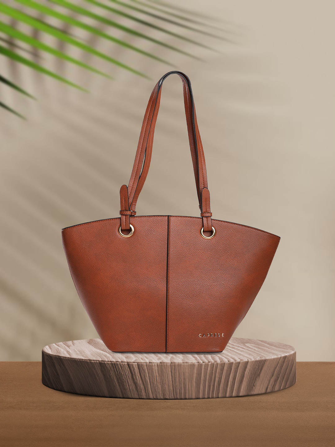 Caprese Leather Structured Tote Bag