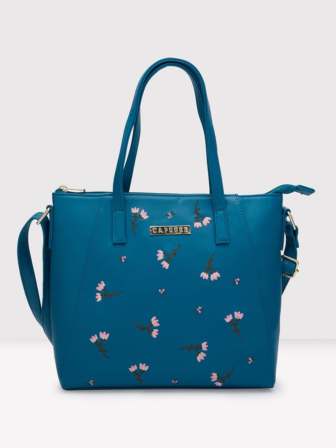Buy Caprese Floral Embroidered Leather Structured Shoulder Bag Handbags for Women 25859014 Myntra
