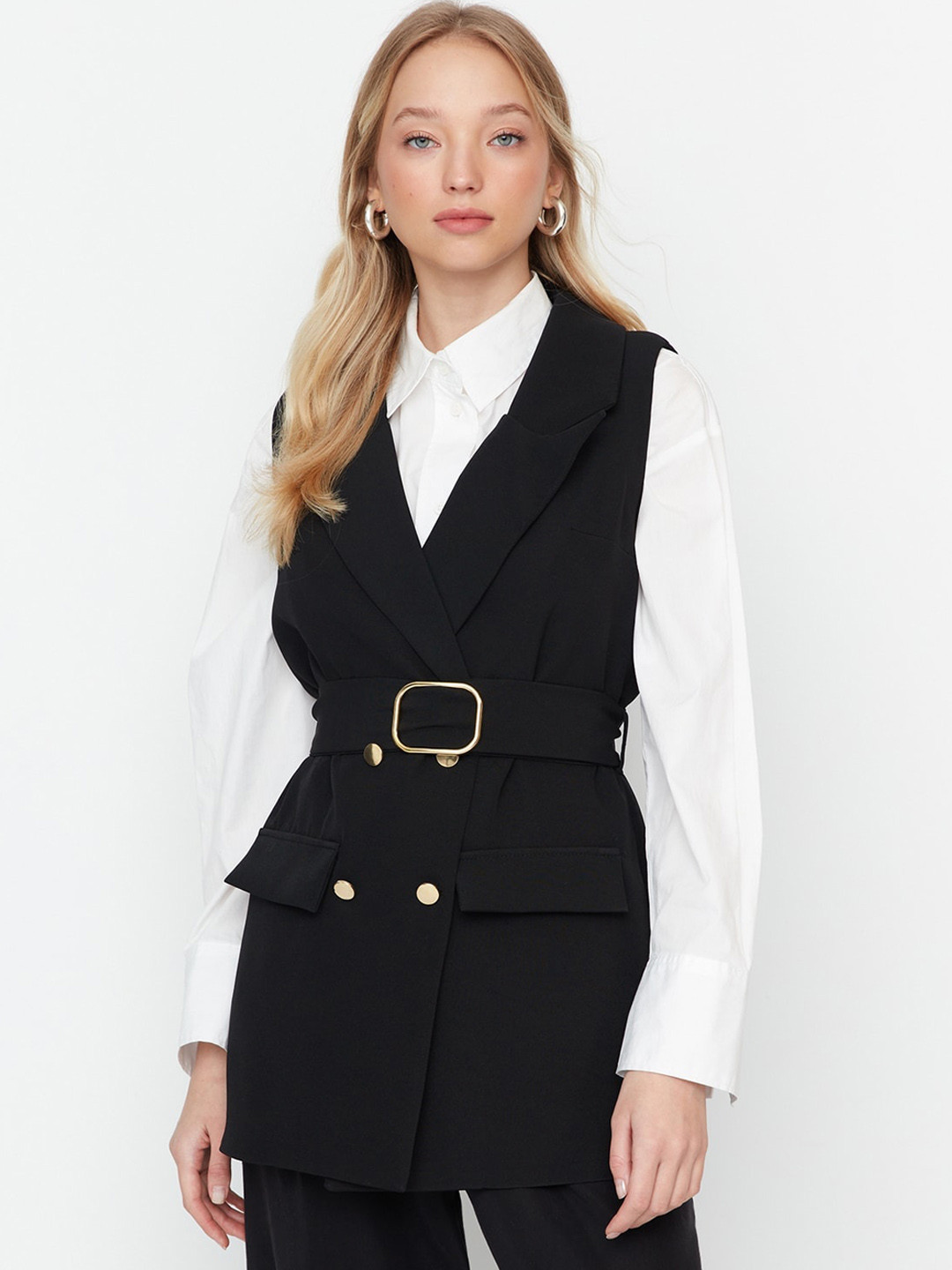 Trendyol Single-Breasted Longline Slim Fit Overcoat