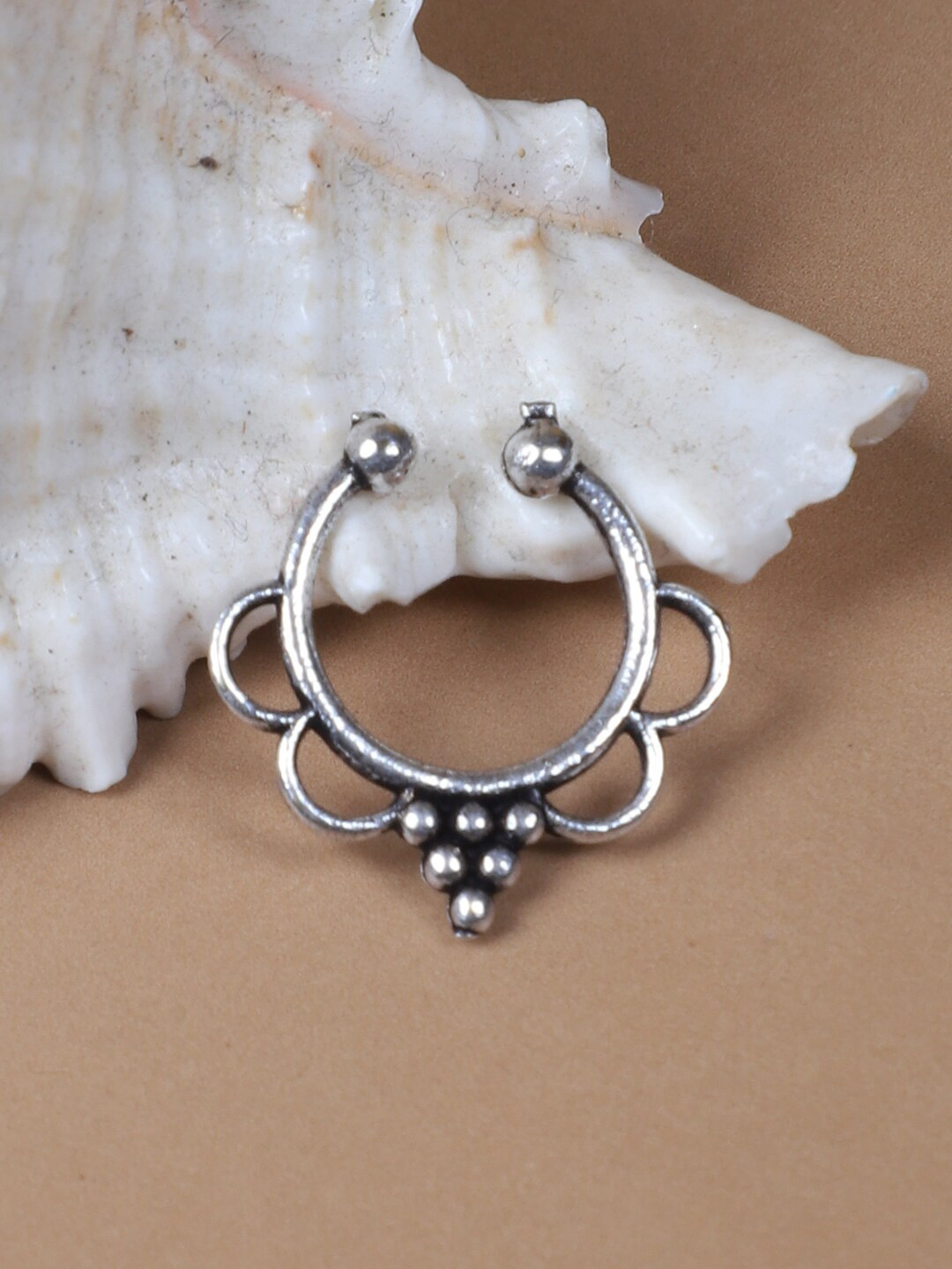 FIROZA Oxidised Septum Nose Ring