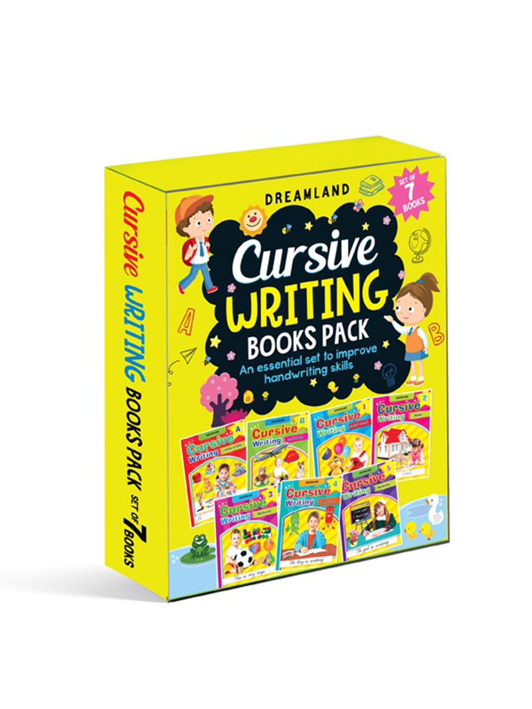 Dreamland Kids Set Of 7 Cursive Writing Book