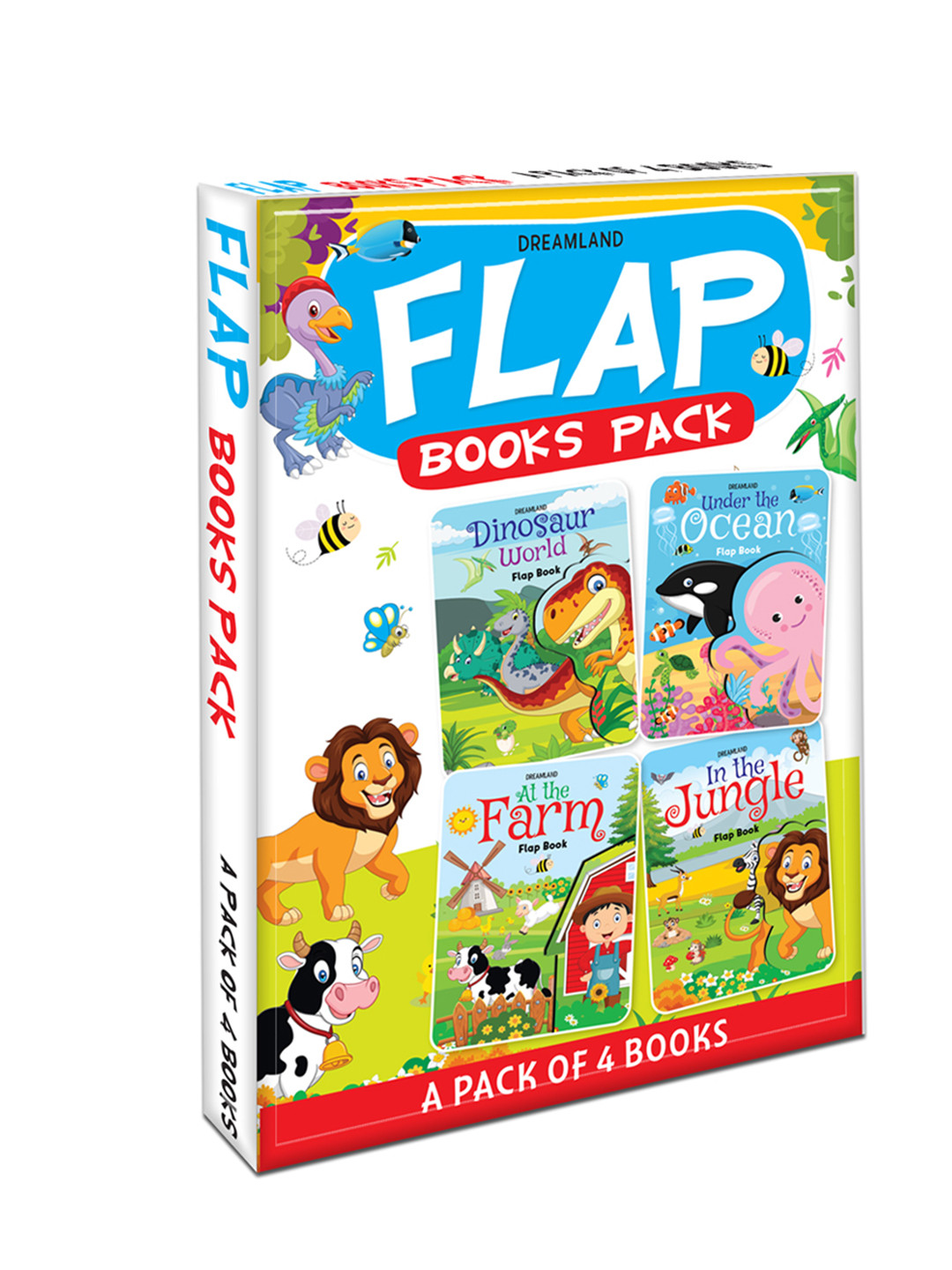 Dreamland Kids Set Of 4 In The Jungle Flap Books