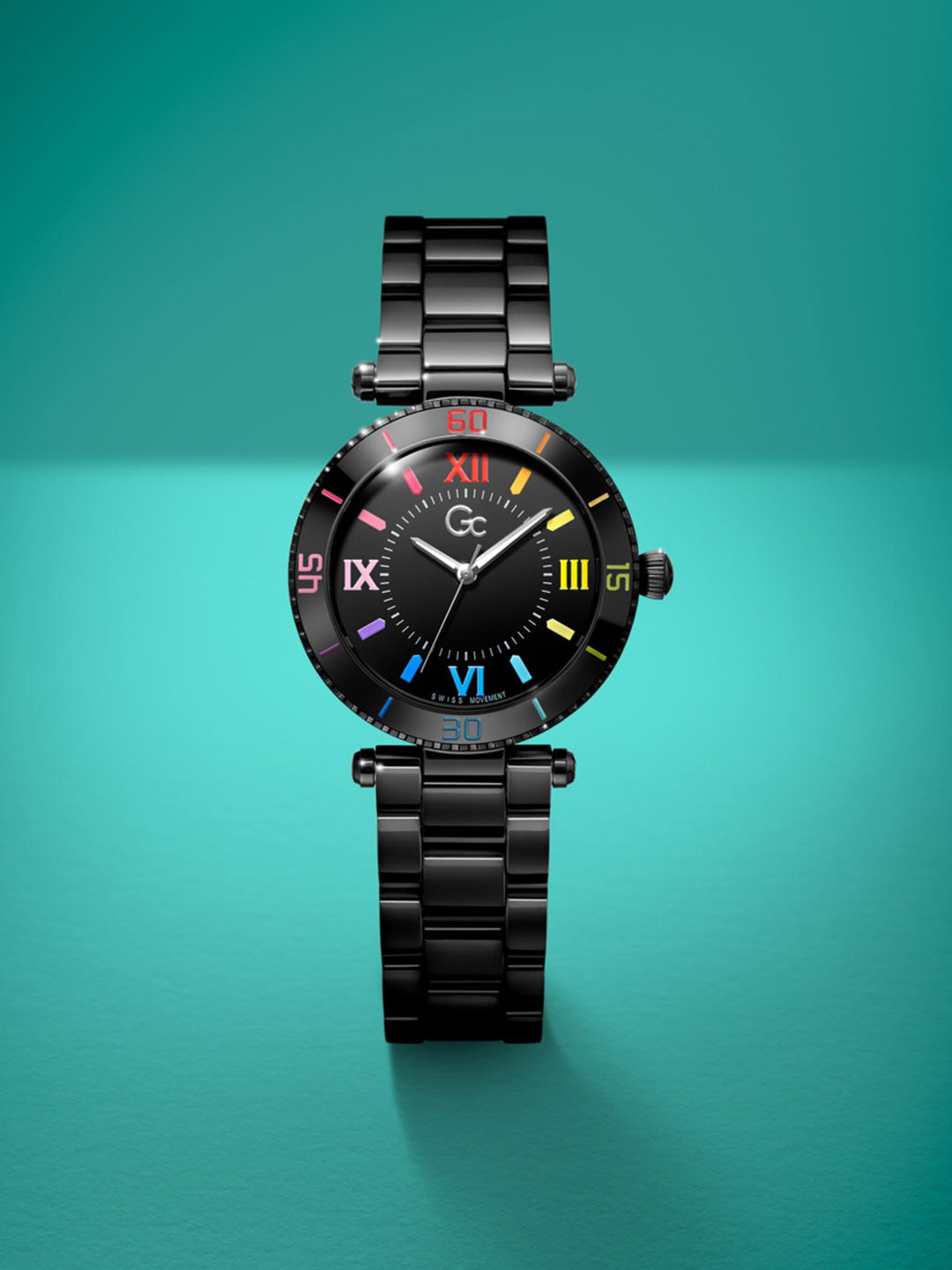 GC GUESS COLLECTION Muse Ceramic Black Round Dial Women Analog Watch - Z05010L2MF