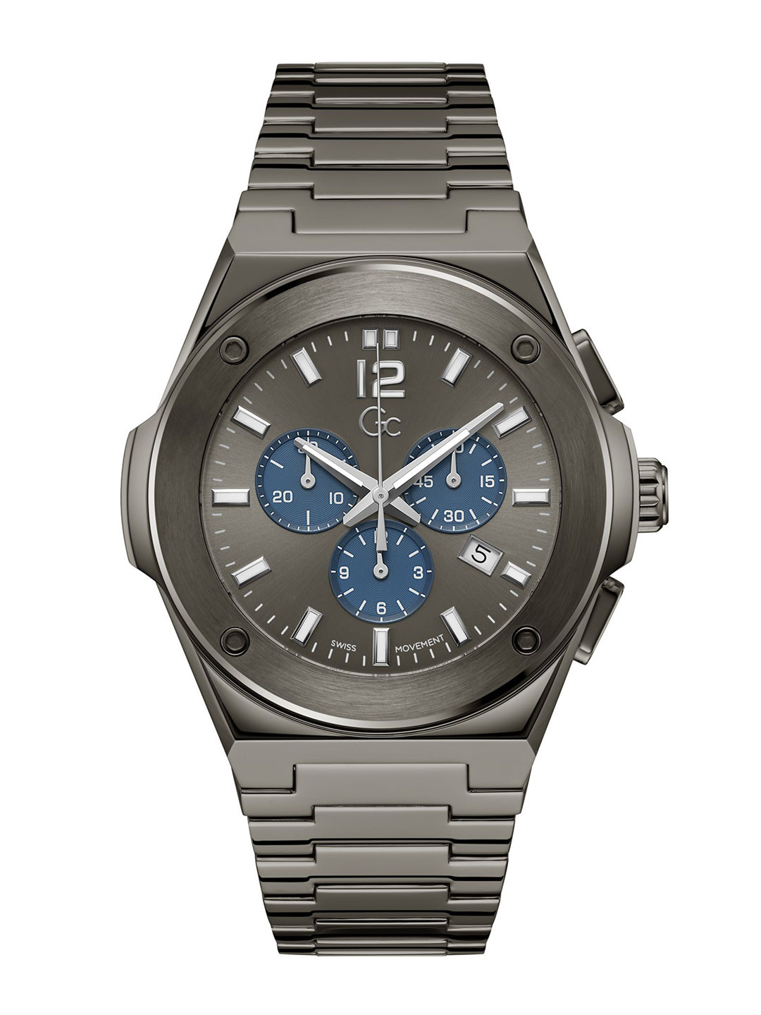 GC GUESS COLLECTION Idol Grey Round Dial Men Quartz Analog Watch - Z33003G5MF