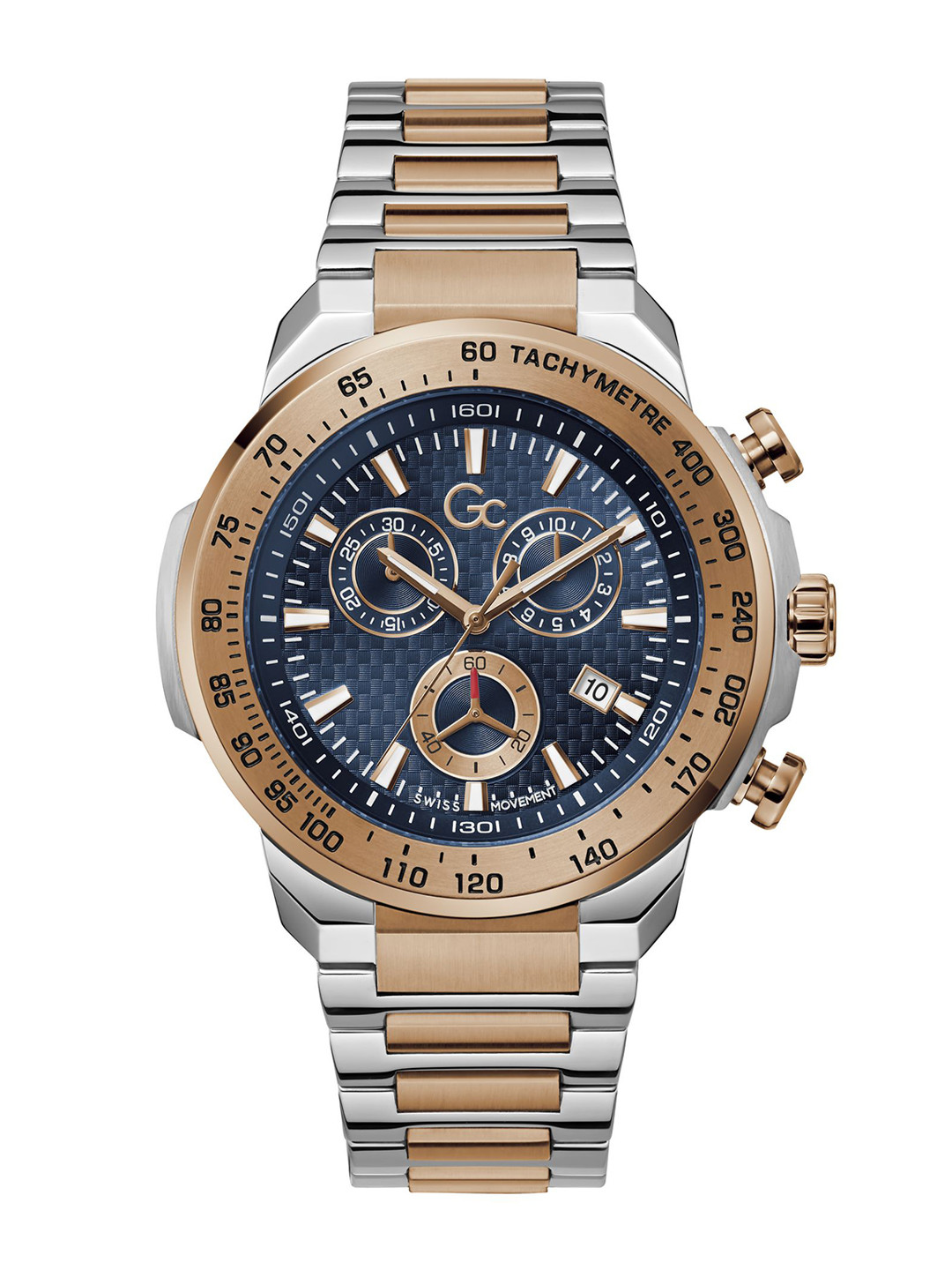 GC GUESS COLLECTION First Class Blue Round Dial Men Quartz Analog Watch - Z35001G7MF