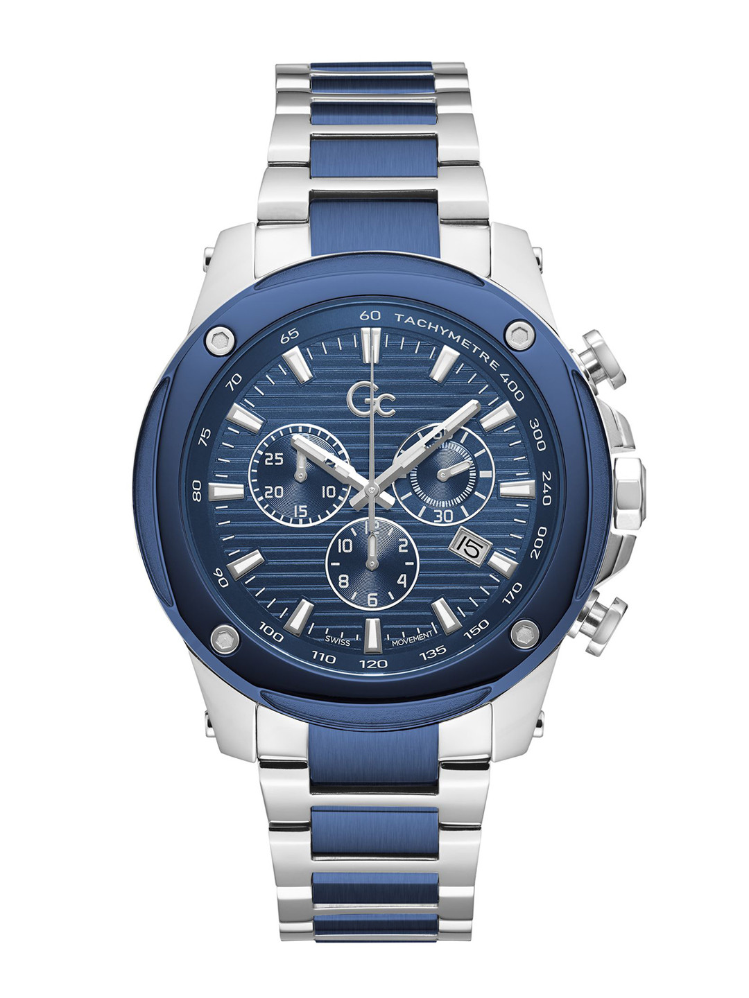 GC GUESS COLLECTION Brave Blue Round Dial Men Quartz Analog Watch - Z13002G7MF