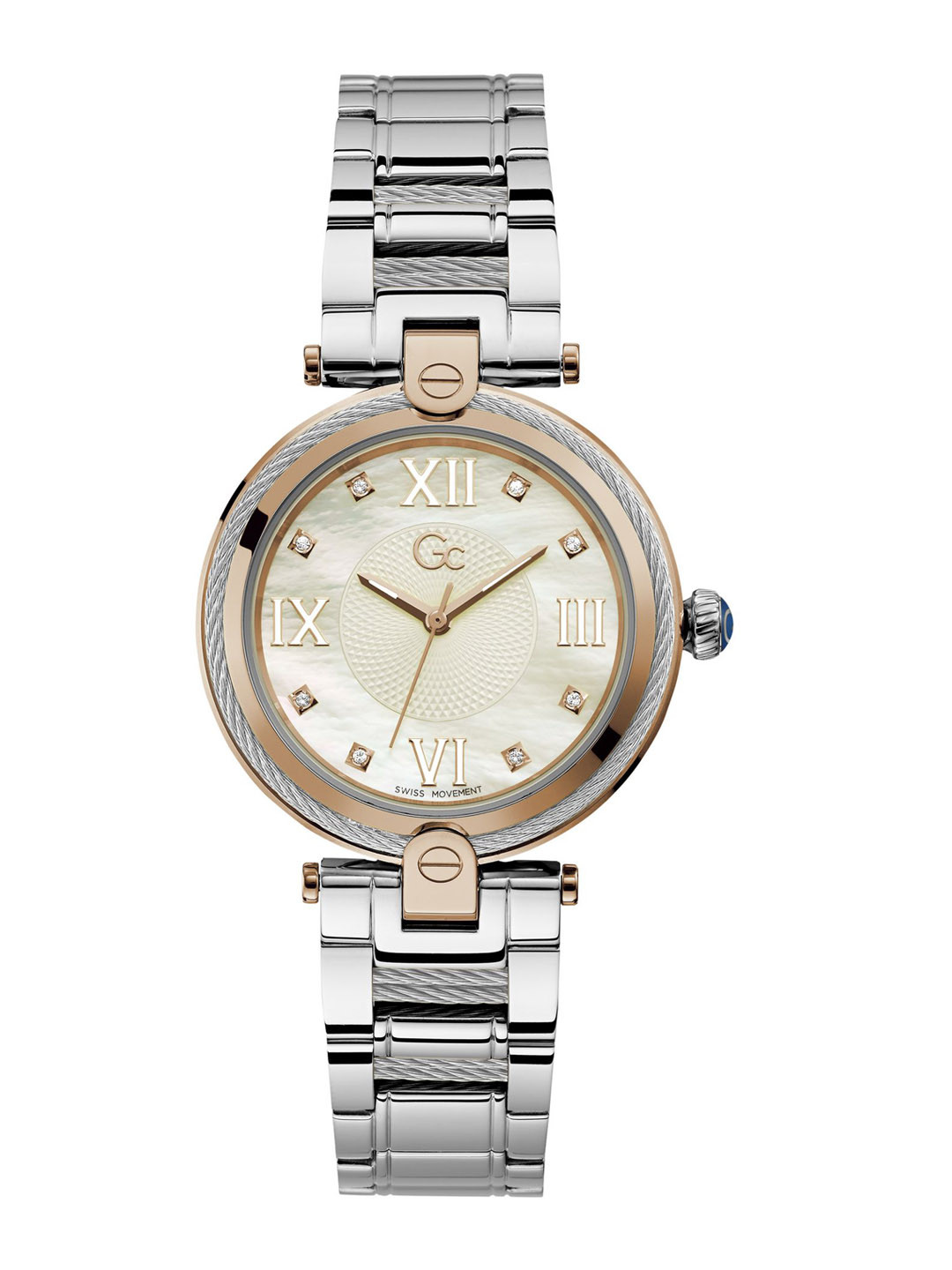 GC GUESS COLLECTION Fusion Cable White Round Dial Women Analog Watch - Z15002L1MF