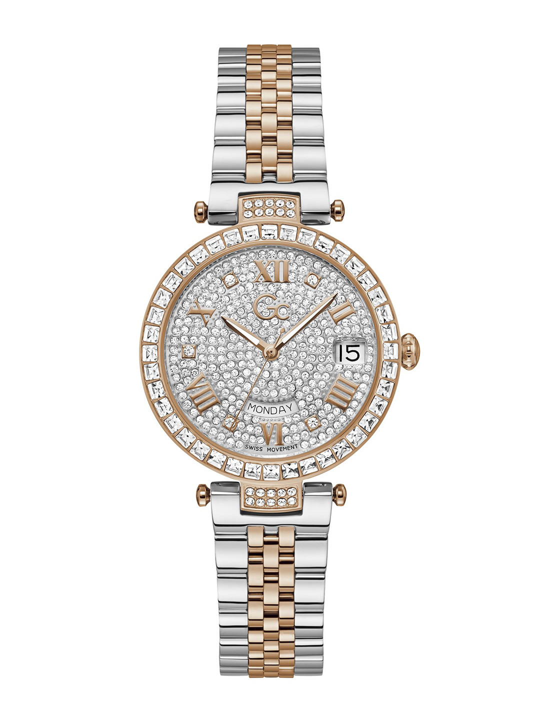 GC GUESS COLLECTION Flair Crystal White Round Dial Women Analog Watch - Z01014L1MF
