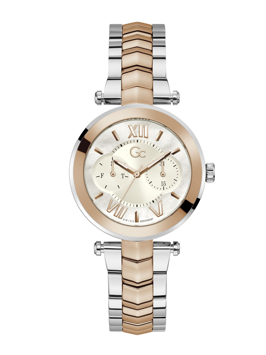 GC GUESS COLLECTION Illusion White Round Dial Women Quartz Analog Watch - Y92001L1MF