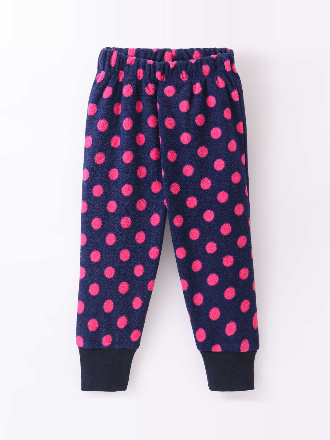 CrayonFlakes Kids Polar Fleece Polka Dots Antimicrobial Mid Rise Joggers