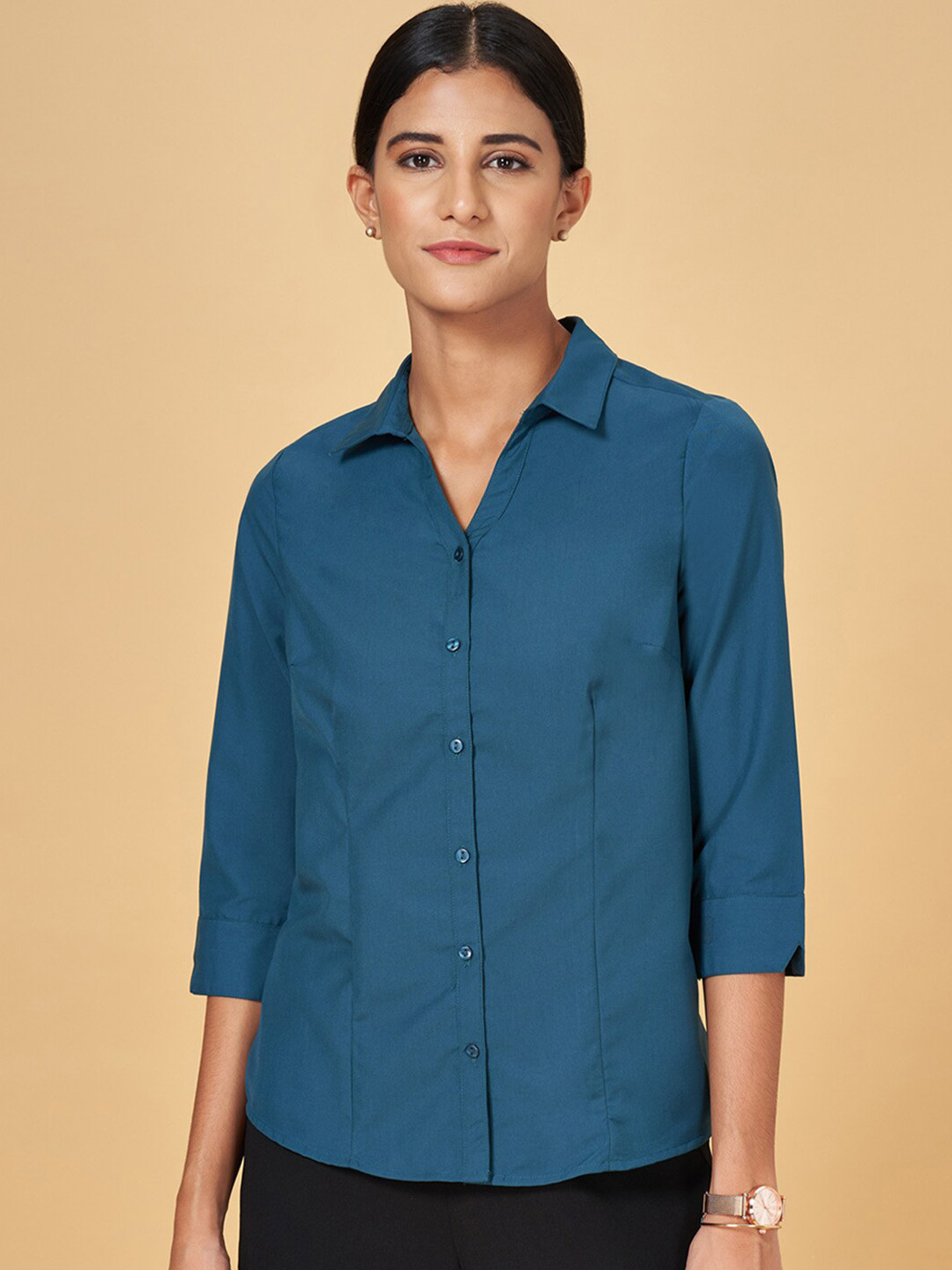 Annabelle by Pantaloons Spread Collar Formal Shirt