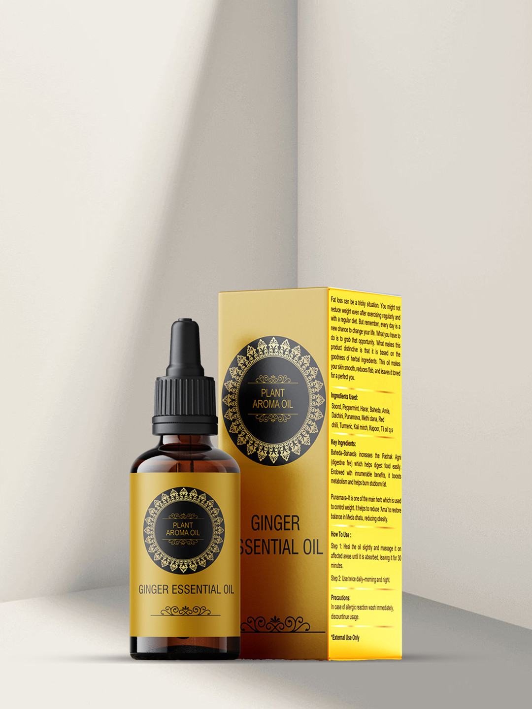 7DAYSNATURAL Plant Aroma Oil + Ginger Essential Oil for Men & Women - 30ml