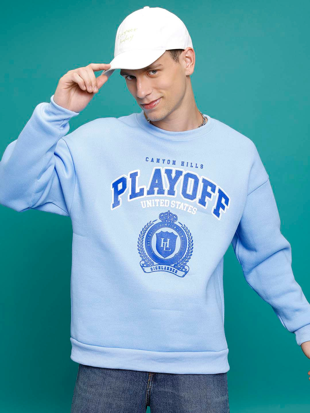 HIGHLANDER Graphic Printed Hooded Oversized Pullover